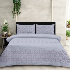 Silver Lattice premium king size bedding collection Luxury silver lattice bedsheet set for modern homes