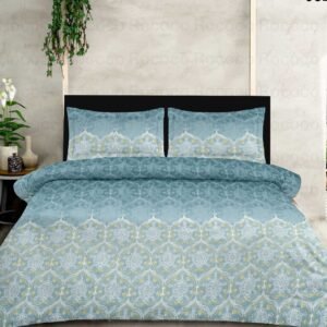 Luxury cotton bedsheet Aqua Aura design