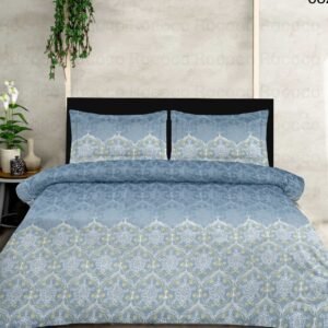 Luxury cotton bedsheet Blue Aura design