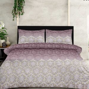 Luxury cotton bedsheet Mauve Aura design