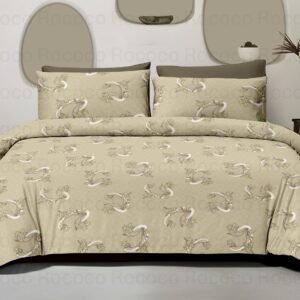 Rococo & Stately Italian Collection Golden Bloom Cotton Bedsheet Set