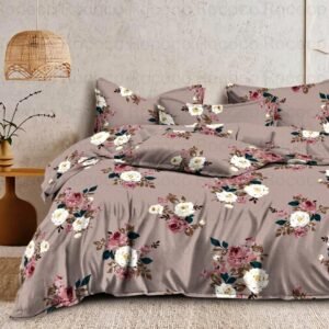 Luxury Blush Garden king size cotton bedsheet with elegant print for modern bedroom decor