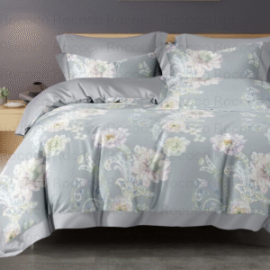 Crescent Floral Mist floral comforter set with matching bedsheet and pillow covers by Rococo Stately