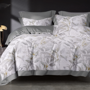 Crescent Ivory Garden floral comforter set with matching bedsheet and pillow covers by Rococo Stately