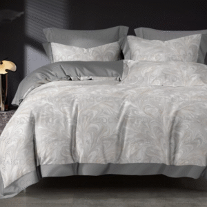 Crescent Marble Glow floral comforter set with matching bedsheet and pillow covers by Rococo Stately