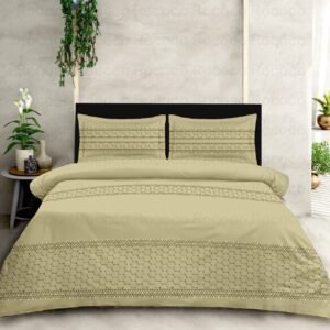 Olive Dot luxury king size bedsheet with geometric dot design Premium olive green cotton bedding collection
