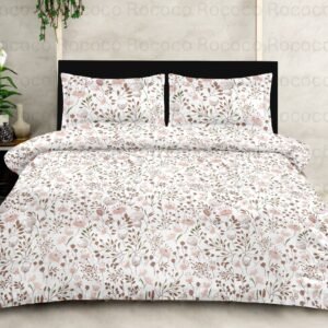 Rococo & Stately American Beauty Pink Garden Cotton King Size Bedsheet