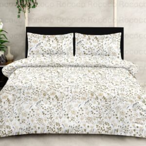 Rococo & Stately American Beauty Yellow Garden Cotton King Size Bedsheet