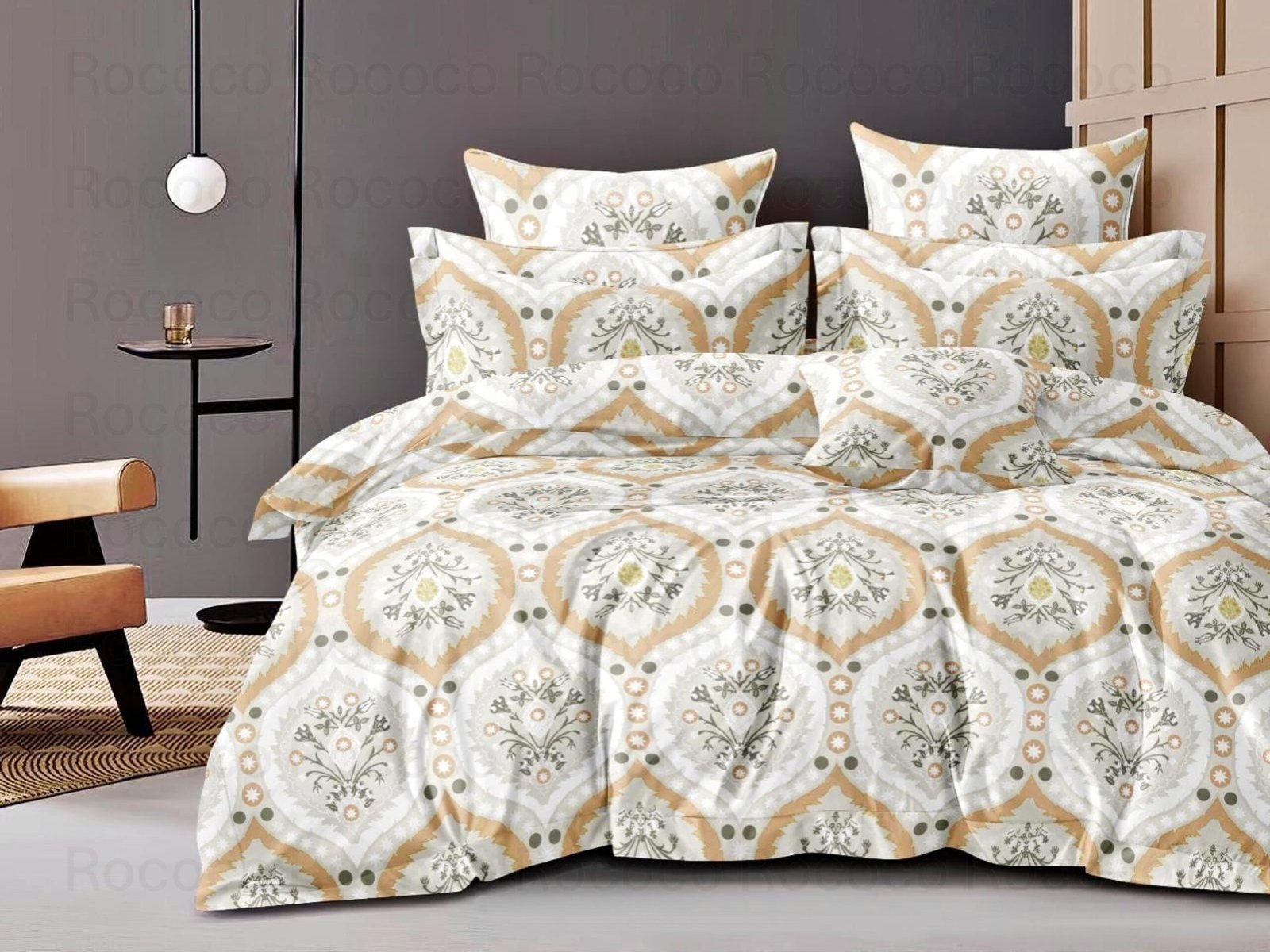 Golden Heritage Bedsheet Set by Pole Star
