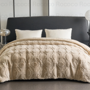 Haus n’ Rest Ivory Bloom Luxury Embossed Pink Quilt by Rococo Stately