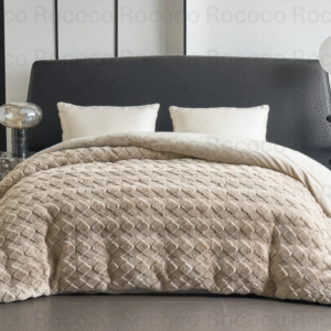 Haus n’ Rest Pearl Lattice Luxury Embossed Pink Quilt by Rococo Stately