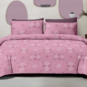 Rococo & Stately Italian Collection Pink Jali Cotton Bedsheet Set