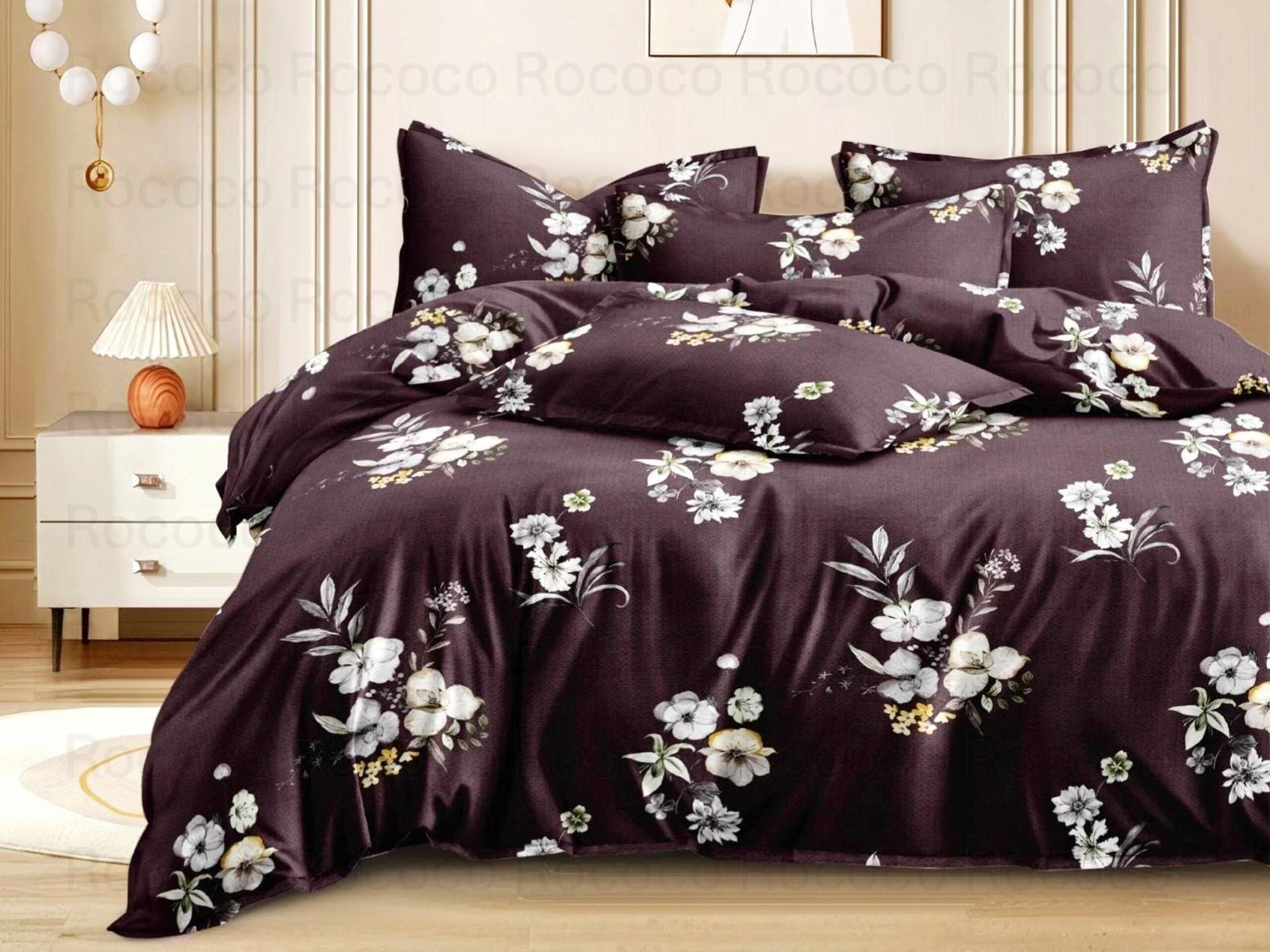 Midnight Bloom Bedsheet Set by Pole Star