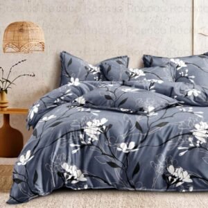 Luxury Misty Flora king size cotton bedsheet with elegant print for modern bedroom decor