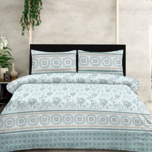 Luxury cotton bedsheet Mist Orchard design