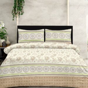 Luxury cotton bedsheet Sage Orchard design