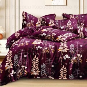Plum Flora Bedsheet Set by Pole Star