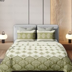 Luxury cotton bedsheet Olive Regal design