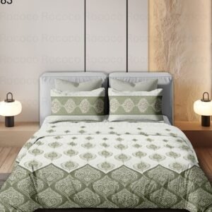 Luxury cotton bedsheet Sage Regal design