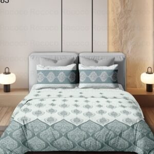 Luxury cotton bedsheet Teal Regal design