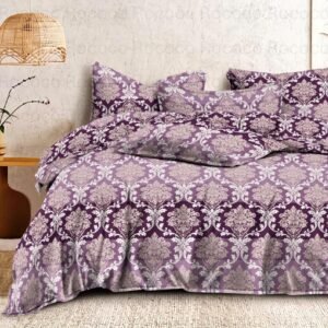 Luxury Royal Orchid king size cotton bedsheet with elegant print for modern bedroom decor