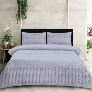 Lavender Stripe luxury bedding collection with stripe pattern Premium lavender cotton bedsheet for modern bedrooms