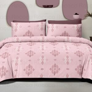 Rococo & Stately Italian Collection Blush Tile Cotton Bedsheet Set