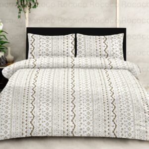 Rococo & Stately American Beauty Brown Tribal Cotton King Size Bedsheet
