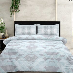 Luxury cotton bedsheet Aqua Wave design