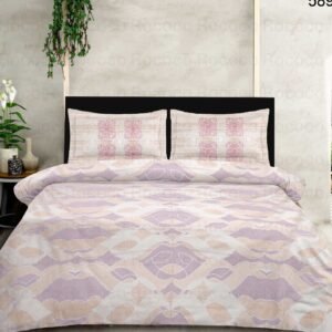 Luxury cotton bedsheet Lavender Wave design